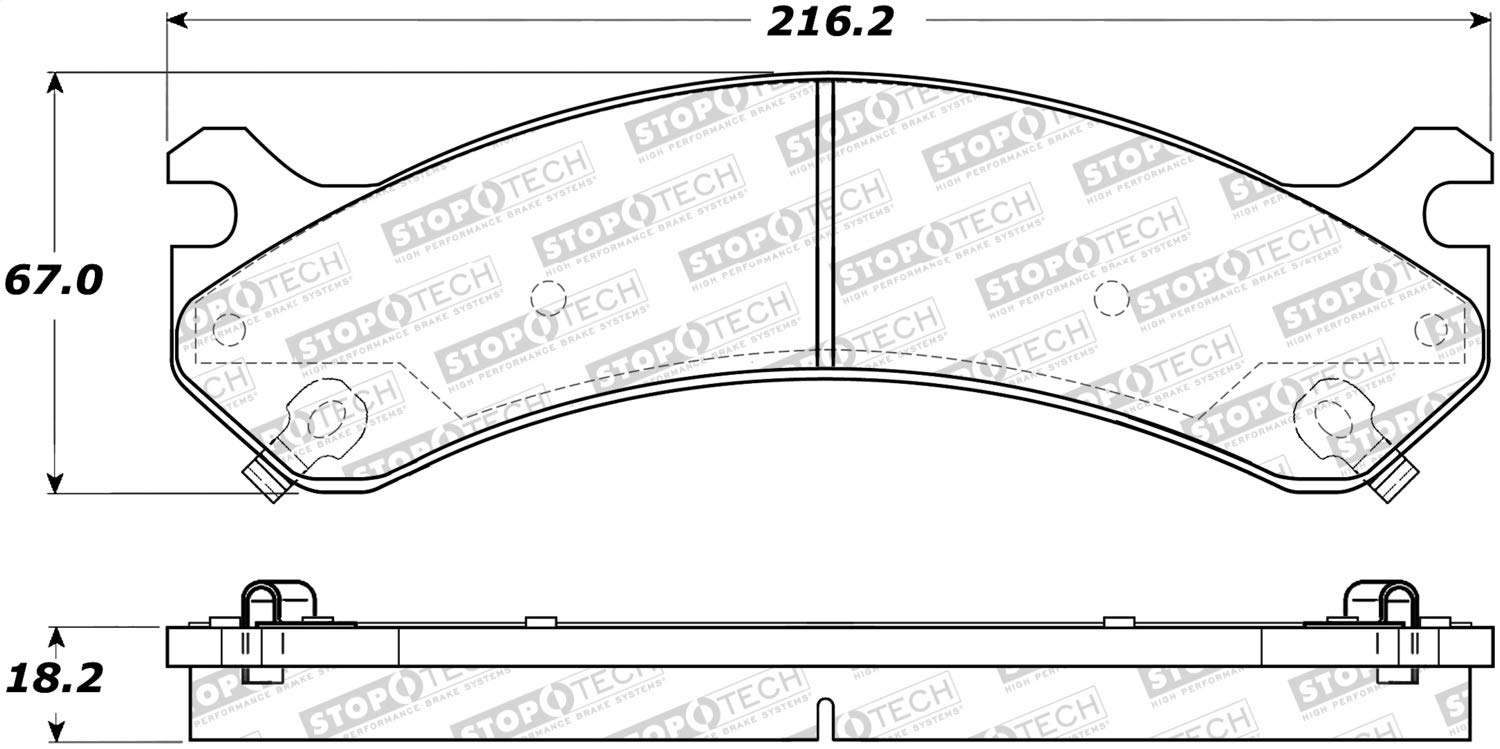 Front StopTech 308.07840 Brake Pads with Shims and Hardware Street