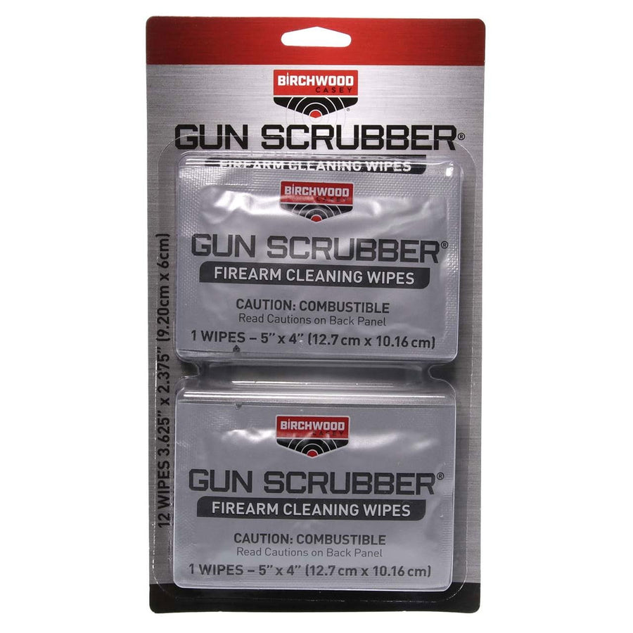 Gun Scrubber Birchwood Casey Gun Cleaning Wipes - Gun Cleaner, Lubricant, and Protectant, 12 Wipes