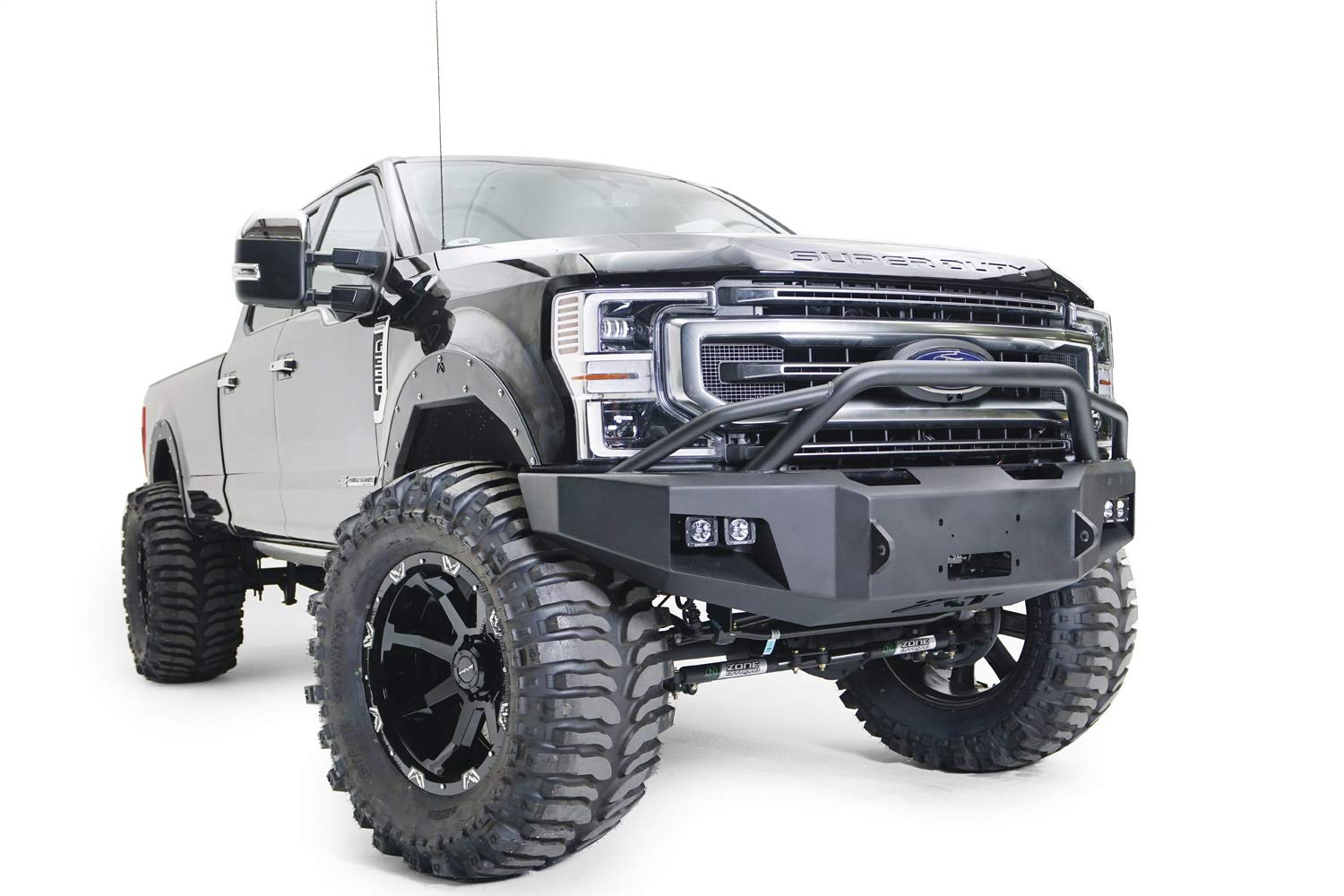 Fab Fours Full Width FS17-A4162-B Premium Raw Front Winch HD Bumper with Pre-Runner Guard