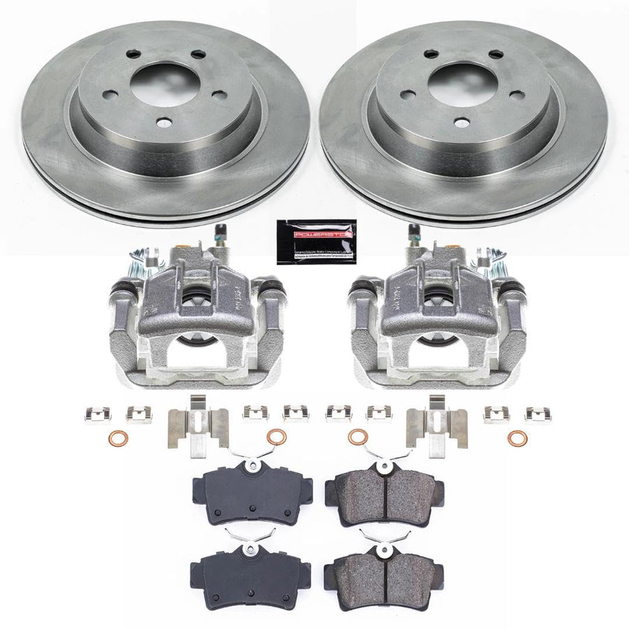 Power Stop KCOE1306A Rear Brake Kit Stock Replacement (with Calipers) For Ford Mustang 1994-1999, Ford Mustang 2001, Ford Mustang 2003-2004 [Model Specific]