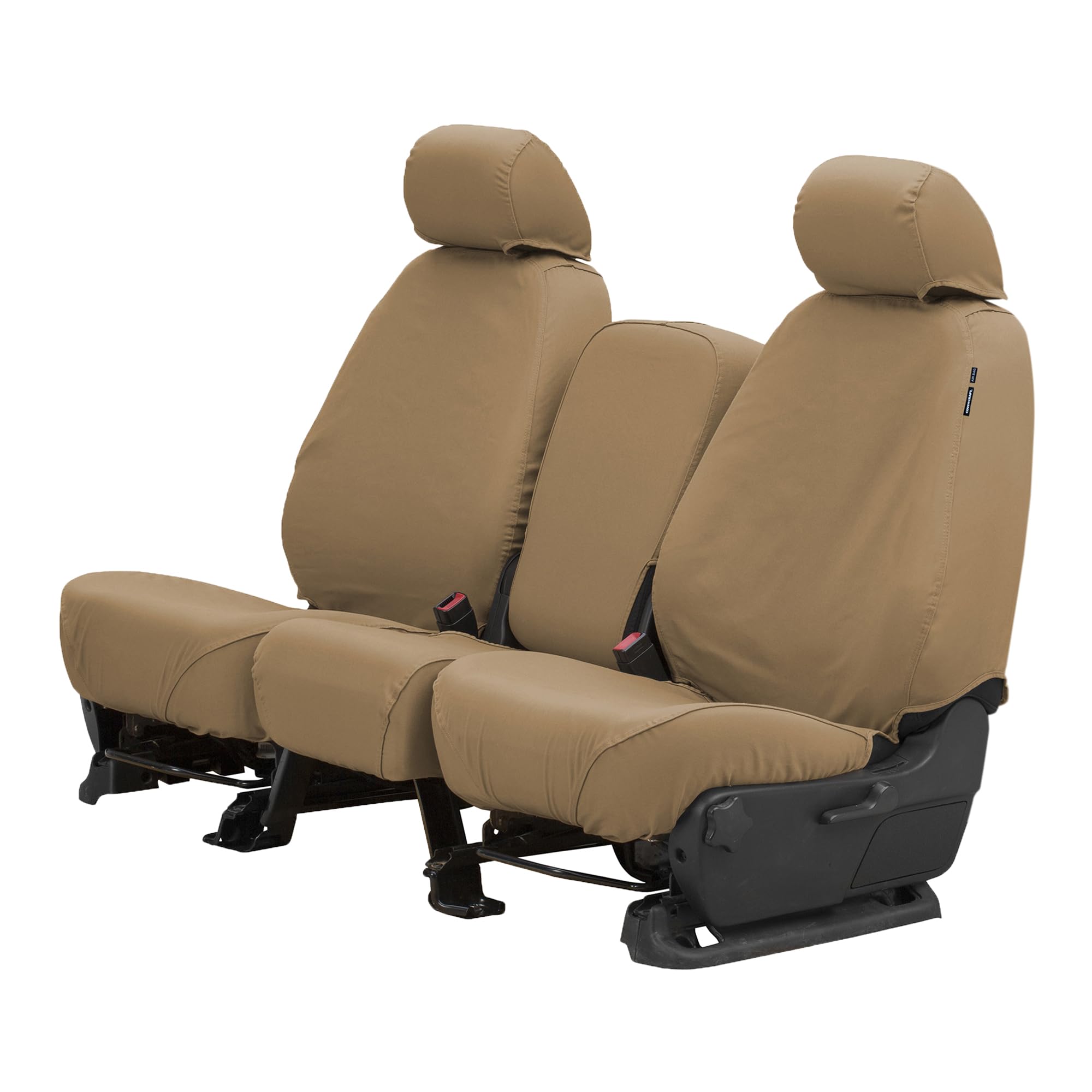 Covercraft Custom Seat Covers Polycotton | Fits 2023-2025 Honda Pilot | 2nd Row 40/20/40 Bench Seat, Tan