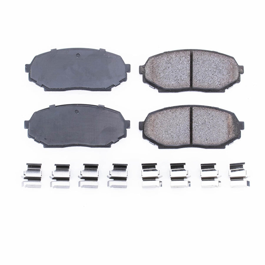 Power Stop Front Brake Kit For Geo Storm 1990-93 |Isuzu Impulse 1990-92 |Mazda Miata 1990-93 |Stylus 1991-93 - Ceramic Brake Pads With Installation Hardware, 17-457