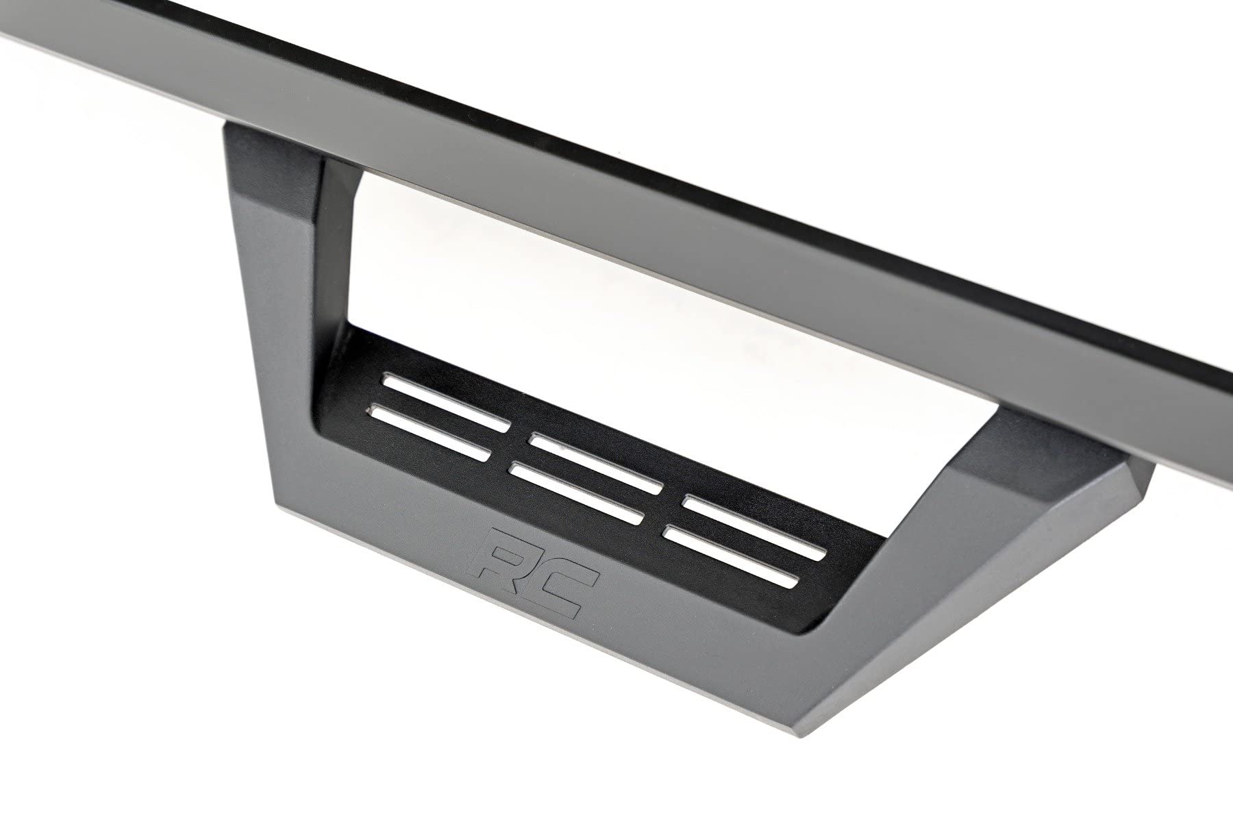 Rough Country Adjustable SRX2 Aluminum Steps for Chevy Silverado GMC Sierra 1500/2500HD/3500HD (2007-2018) Crew Cab - Modular Running Boards with Slide-Adjust Steps