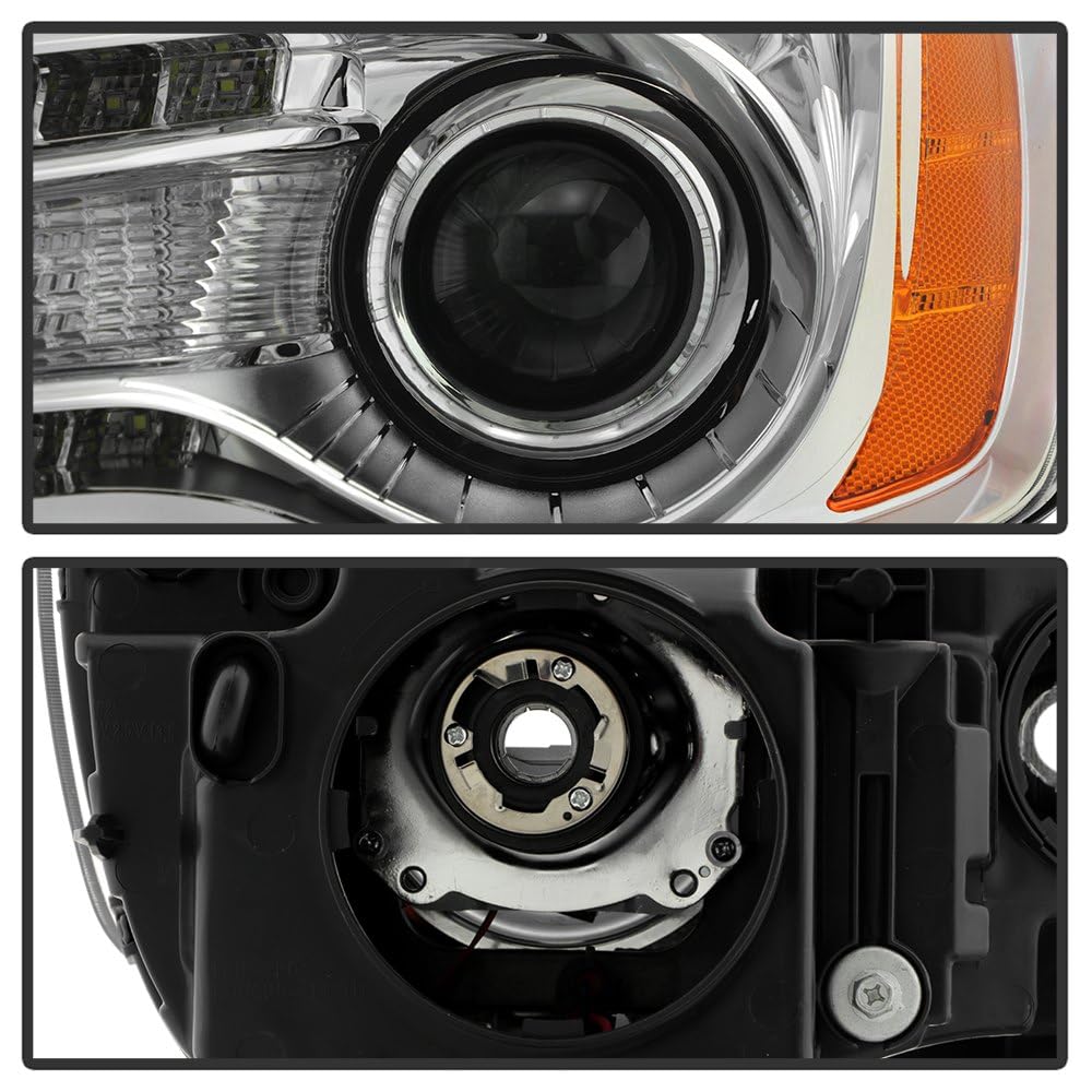 Chrysler 300 Spyder (OE) Halogen Only 2011-2014 (Won‘t Fit HID Models) Black Bezel OEM Style Headlight - Left and Right