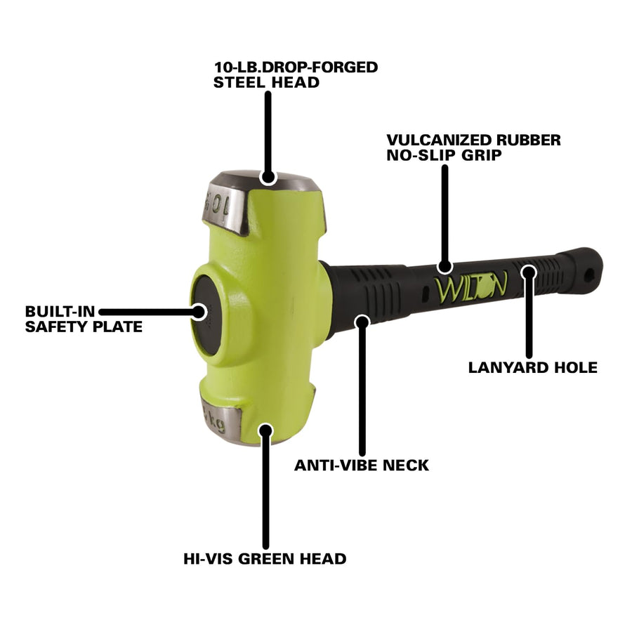 B.A.S.H Wilton 16" Sledge Hammer, 10 Lb Head (21016)