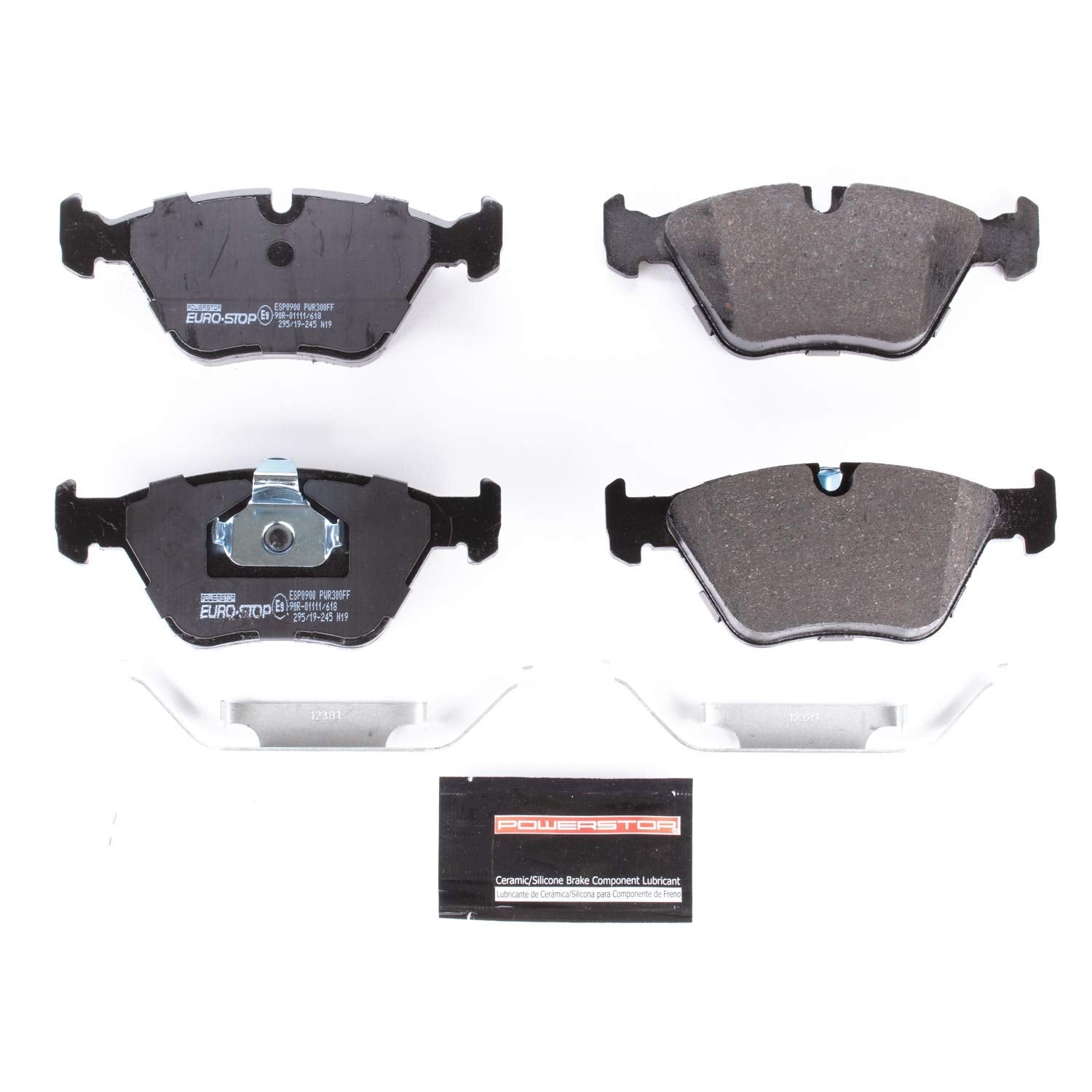 Power Stop Euro-Stop ESP0900 ECE-R90 Front Ceramic Brake Pads