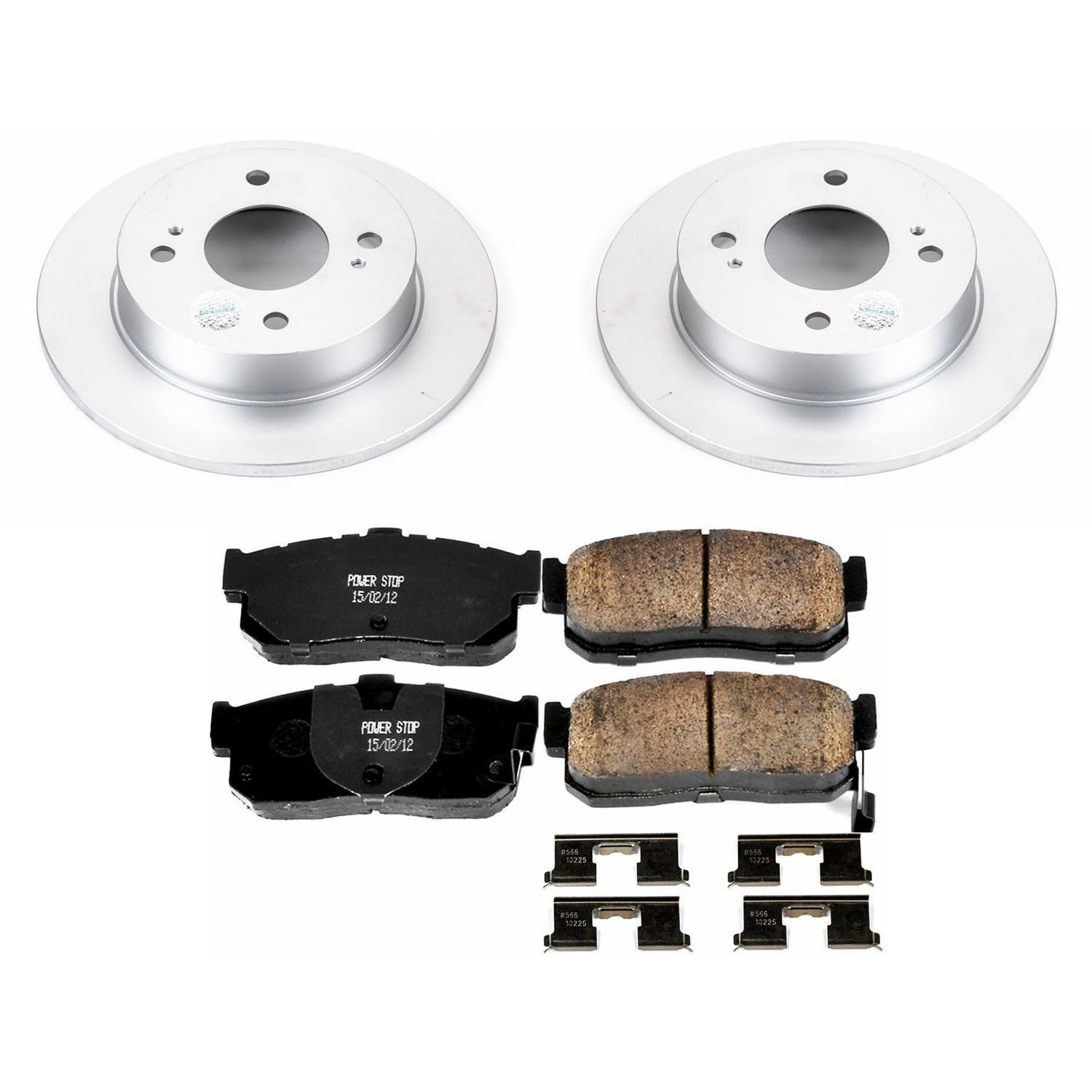 Power Stop CRK740 Brake Rotor Coated & Ceramic Brake Pads- rear For INFINITI G20 1991-1996, INFINITI G20 1999-2001, Nissan Altima 1993-2001, Nissan Sentra 2000-2001 [Model Specific]