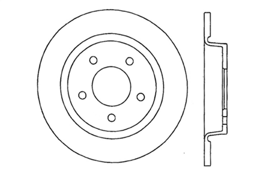 StopTech Sport 128.45067R Cross Drilled Brake Rotor (Rear Right), 1 Pack