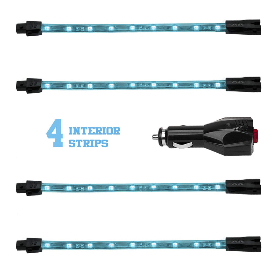 4x8 Strip Light Blue - XKGLOW XK041004 Single Color UnderglowLED Accent Light Car/Truck Kit