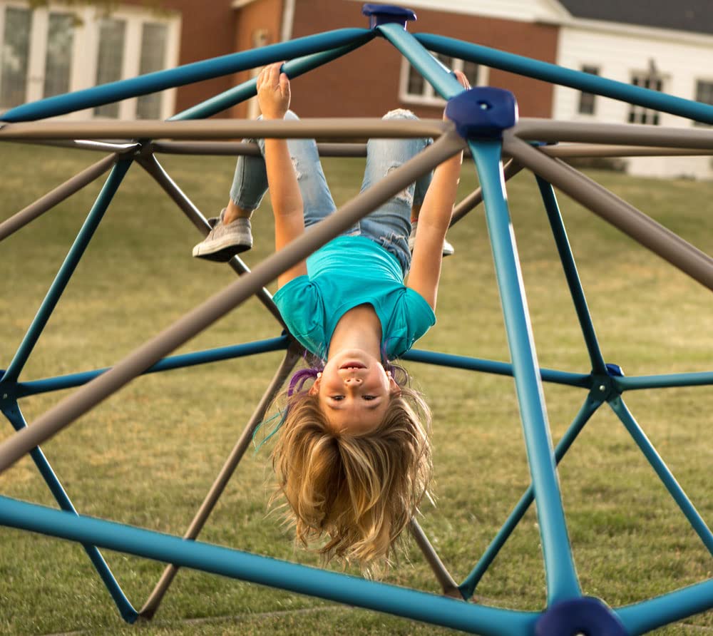 Lifetime Geometric Dome Climber 90939 Jungle Gym, 4.5' High x 9' Wide, Blue & Brown