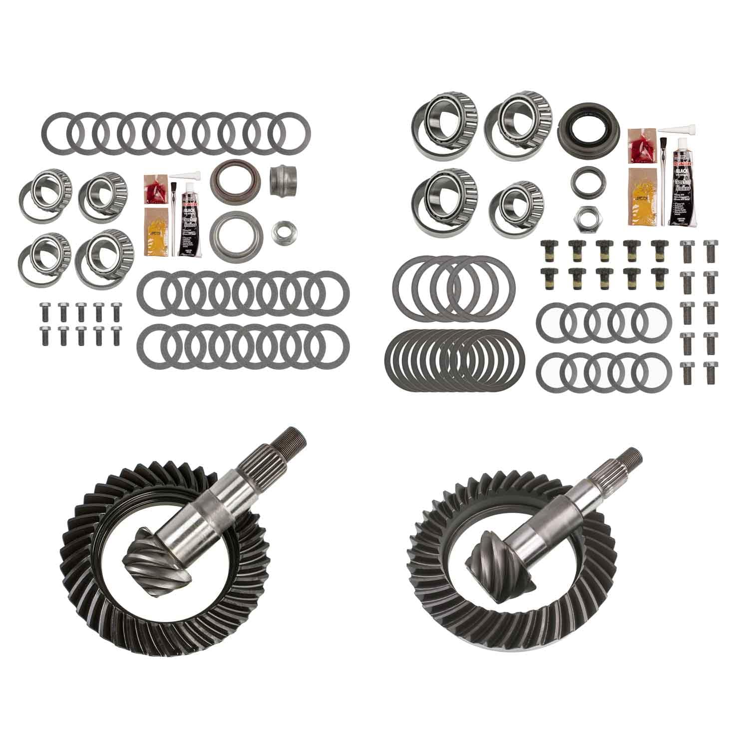 Differential Ring & Pinion Rebuild Kit EXCEL XLK-5002, For Dana 30 Front (Reverse) & Dana 44 Rear – JK, Gear Ratio: 4.88, 10-Bolt, 24 Spline, 8 Pinion & 39 Ring Tooth – Fits Jeep Wrangler (2007-2018)