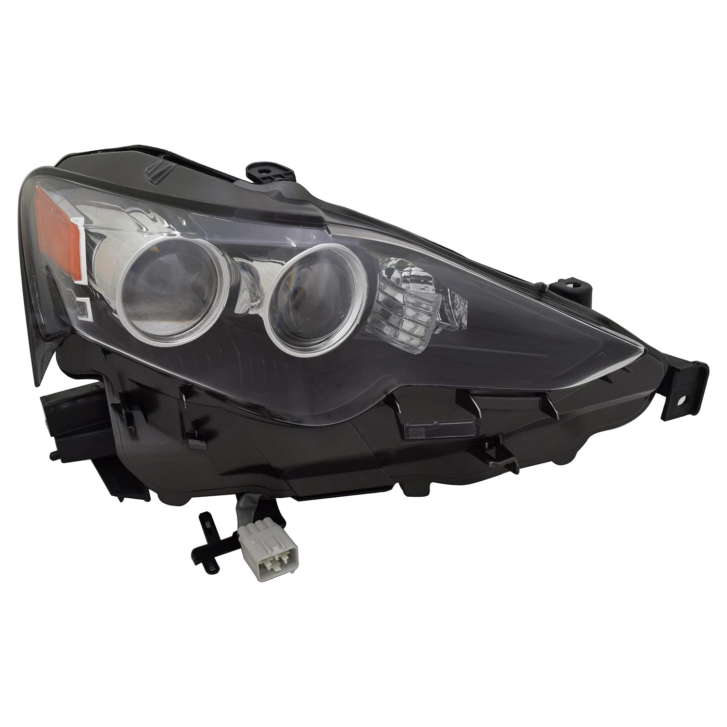 Right TYC Headlight Assembly Compatible with 2014-2016 Lexus IS250