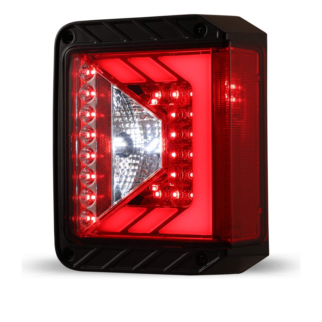 Renegade Series Winjet Compatible with [2007-2017 Jeep Wrangler] LED Tail Light… (Clear)