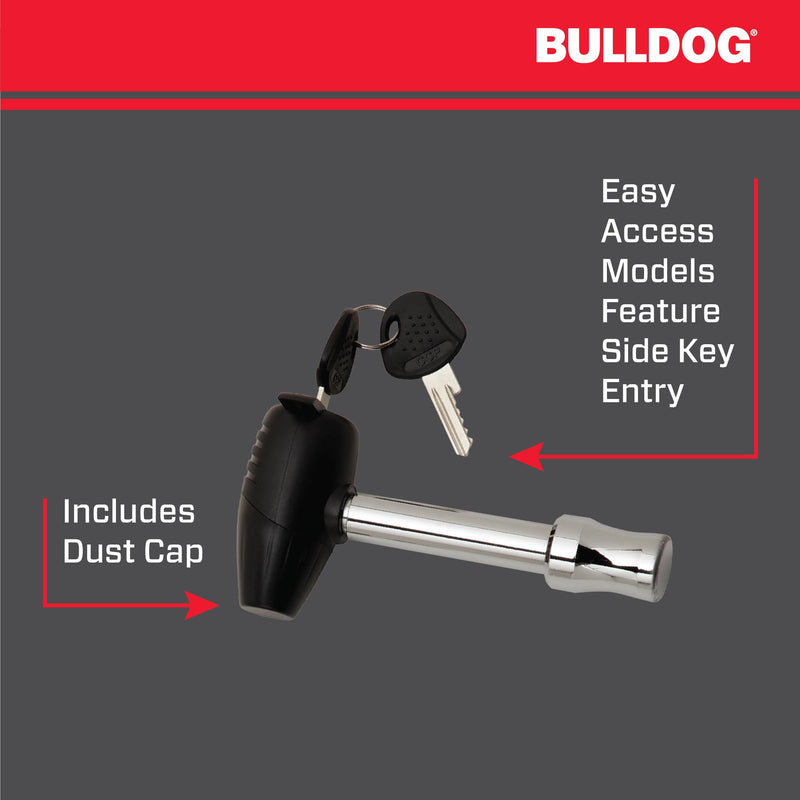 Chrome Bulldog (580407) Easy Access Dogbone Receiver Lock