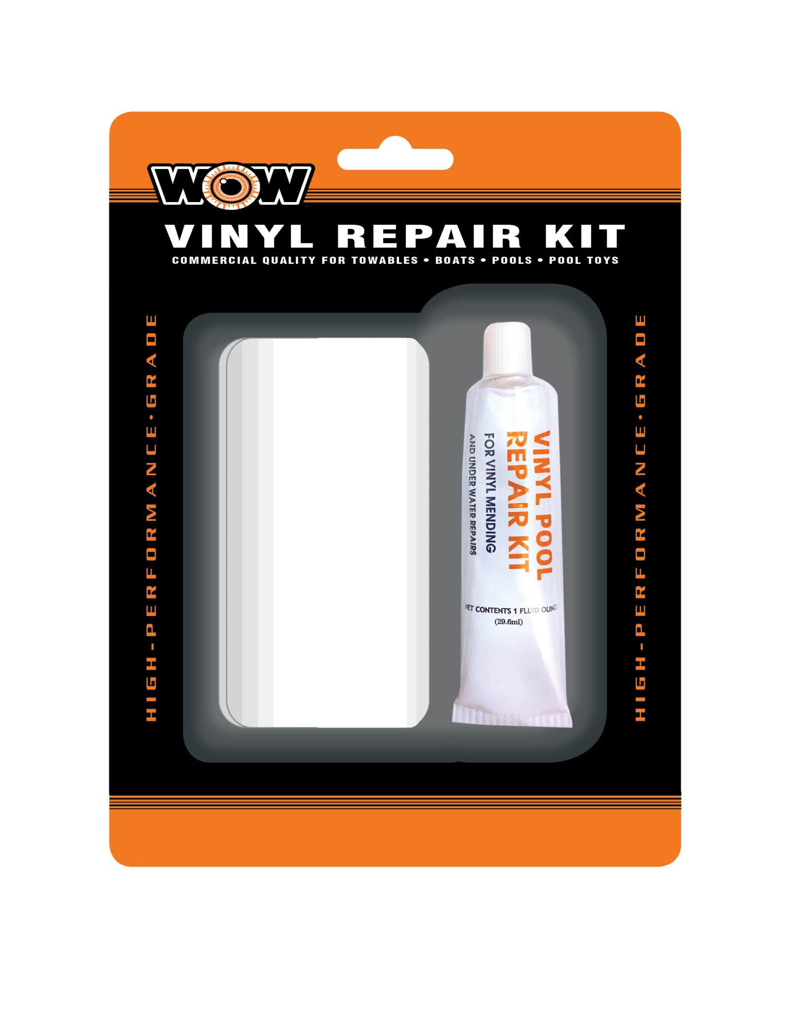 Inflatables WOW Sports - Vinyl Repair Kit - PVC Repair Kit For Boating Tubes, Air Mattress, & Inflatable Raft