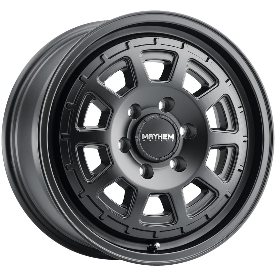 Voyager Mayhem 8303 Matte Black 15X7 5-100 15mm 56.1mm Wheel with Painted (15 x 7. inches /0 x 0 mm, 15 mm Offset)