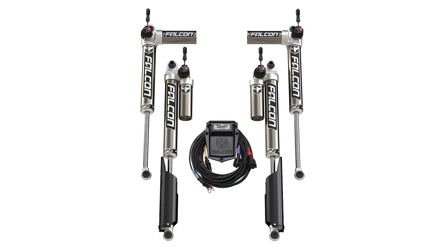 4DR JL Falcon SP2 3.5 aDAPT e-Adjust Piggyback Shock Kit (2-4.5” Lift)