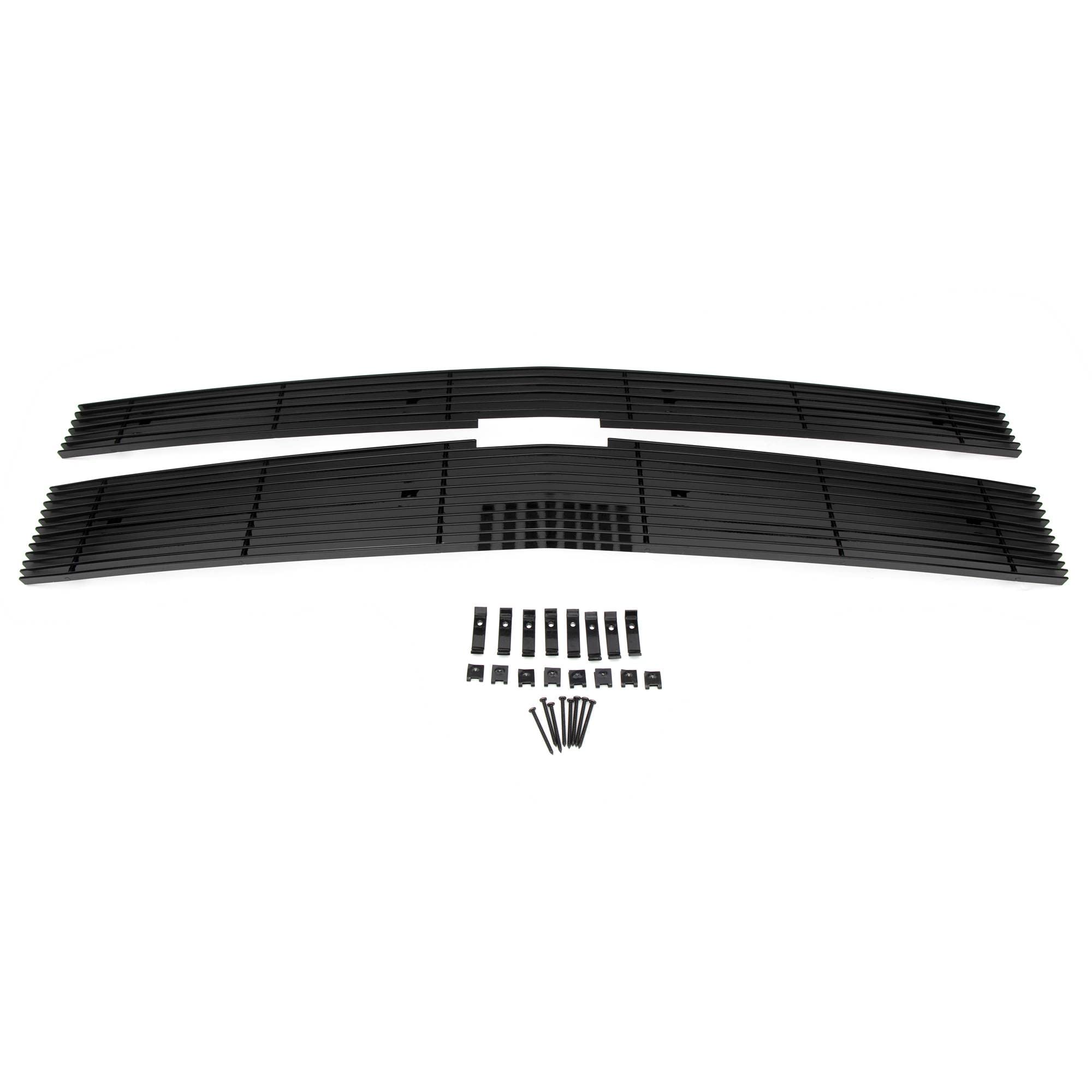 Silverado Compatible with T-Rex (2014-2015) 1500 Billet Grille for Chevrolet, Black, 2 Pc, Overlay - PN #21117B