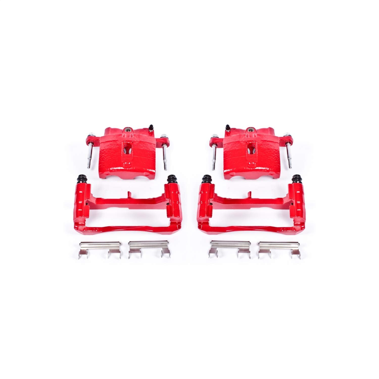 Power Stop S4728 High-Temp Red Powder Coated Front OR Rear Pair of Calipers For Escalade Avalanche Express Silverado Suburban Tahoe Savana Sierra Yukon H2 [Application Specific]