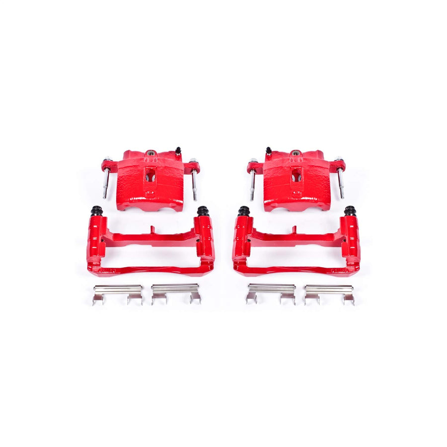 Power Stop S4728 High-Temp Red Powder Coated Front OR Rear Pair of Calipers For Escalade Avalanche Express Silverado Suburban Tahoe Savana Sierra Yukon H2 [Application Specific]