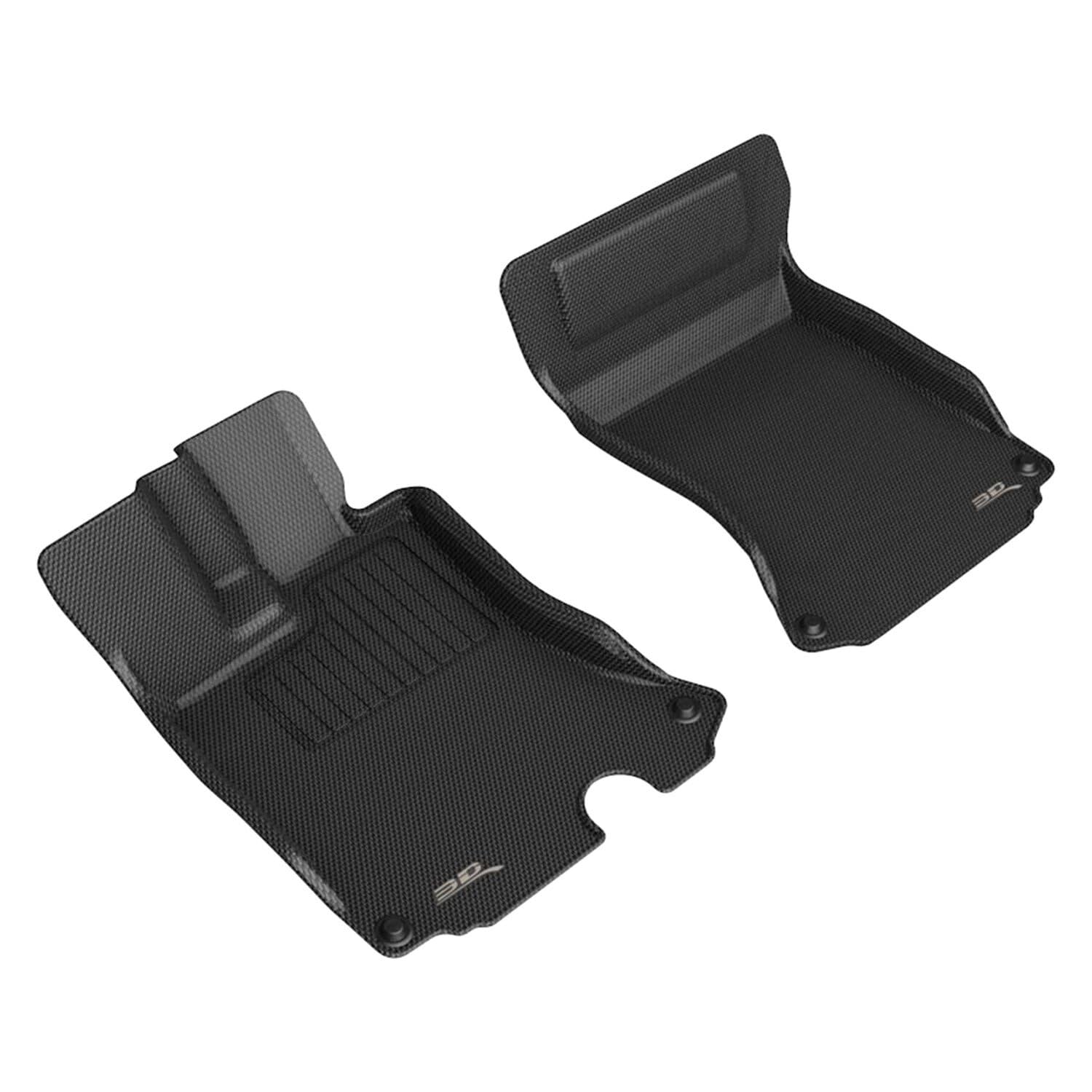 Kagu Floor Mat (Black) 3D MAXpider Custom Fit Compatible with Ferrari Portofino M 2021-2022 - Front Row