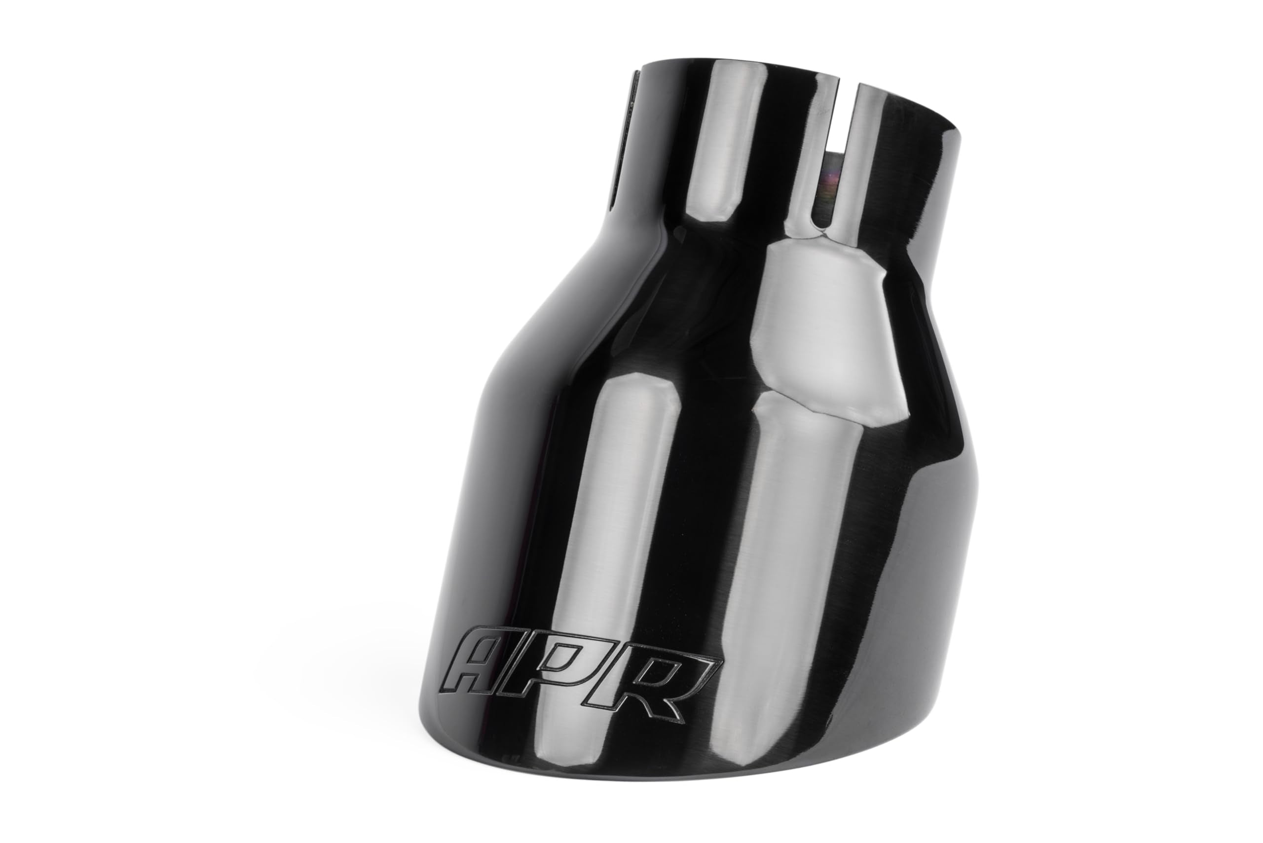 Double-Walled APR TPK0003 4 in. Slash-Cut Tips Polished Diamond Black - Set of 2