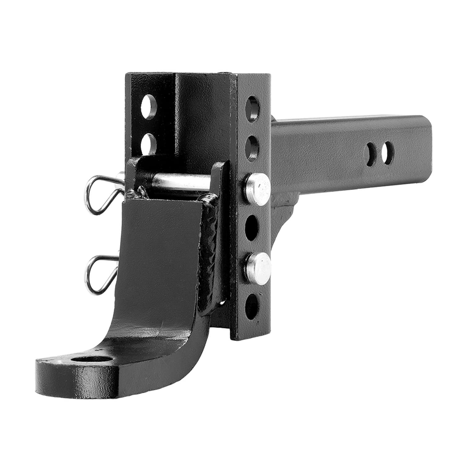 Trailer Hitch Ball Mount Husky Towing 33108 Class III/IV, 2 Inch Receiver Adjustable 6-3/4 Inch Drop / 5-1/4 Inch Rise 12 Inch Solid Steel Shank Accepts 1 Inch Ball Black Powder Coated Without Ball