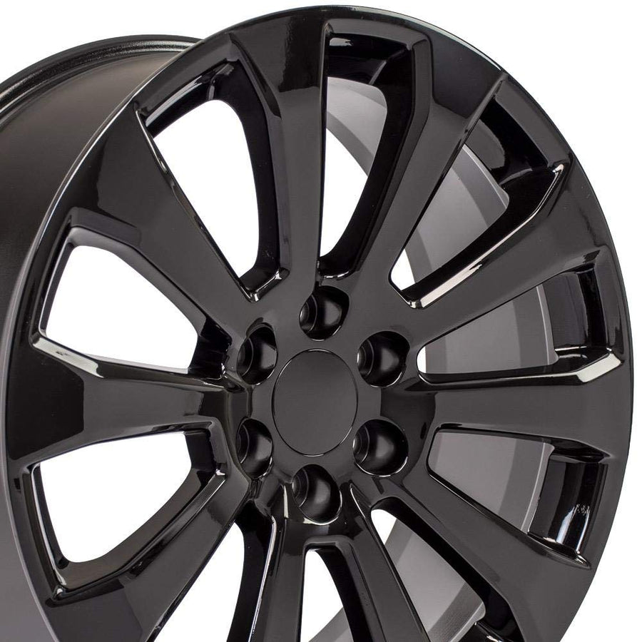 22 Inch OE Wheels CV95 Rim Fits Suburban 1500 High Country Style 6x139.7 22x9 Gloss Black - Hollander 5922 (1)