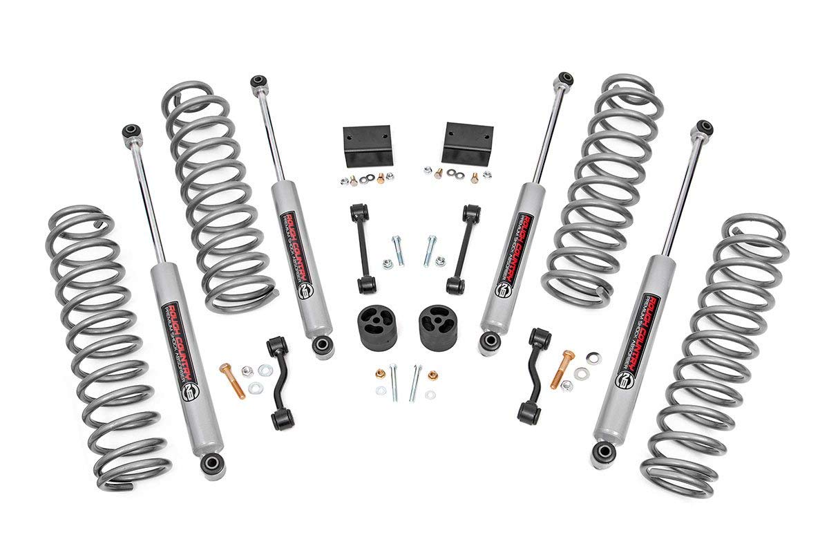 Rough Country 2.5" Lift Kit for Jeep Wrangler JL Unlimited w/ N3 Shocks (2018-2023) 4-Door (Non-Rubicon Models) - Fits up to 35" Tires