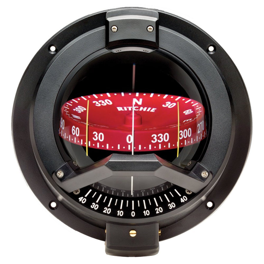 Navigator New Bulkhead Mount Compass Ritchie Navigation Bn-202 Bulkhead 5-3/4" Hole Black Card Combi Light Green