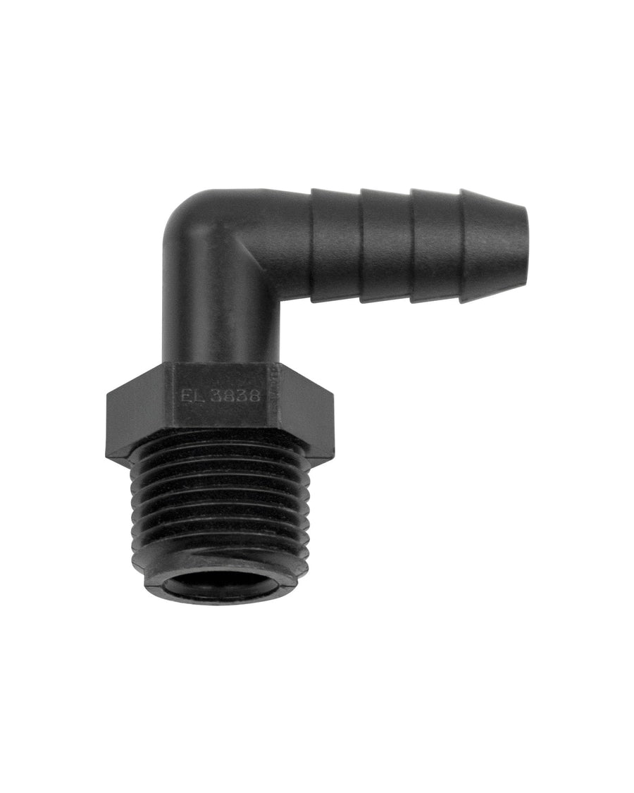 Barb Fitting Icon 14831 - .38", 90°, Male Thread