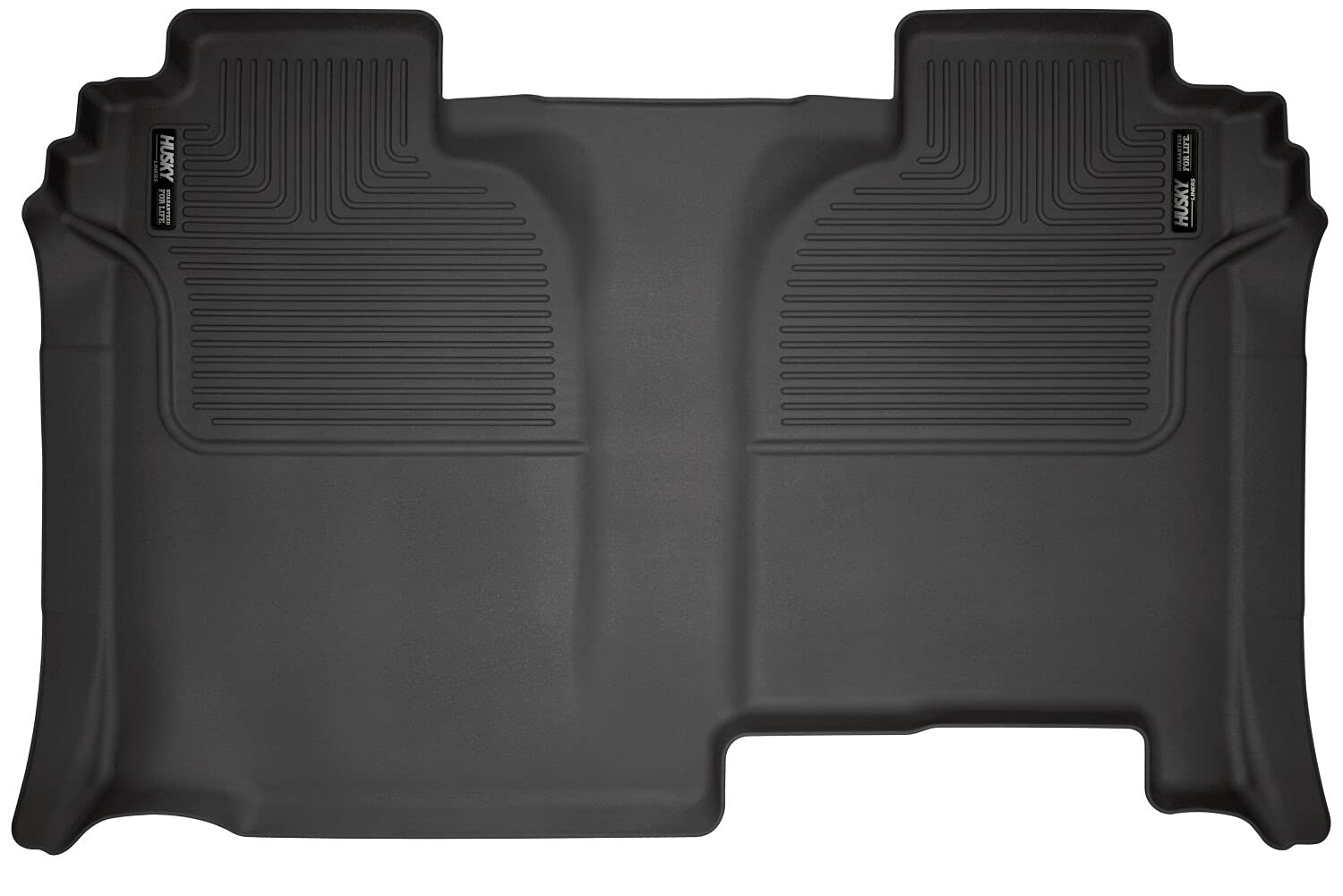 Weatherbeater Husky Liners Floor Mats | Fits 2019-2026 Chevrolet Silverado & GMC Sierra 1500 & 2020-2026 Silverado/Sierra 2500/3500 Crew CAB w/Under Seat STG,Full Cvg | 2nd Row, 1-pc Black - 14221