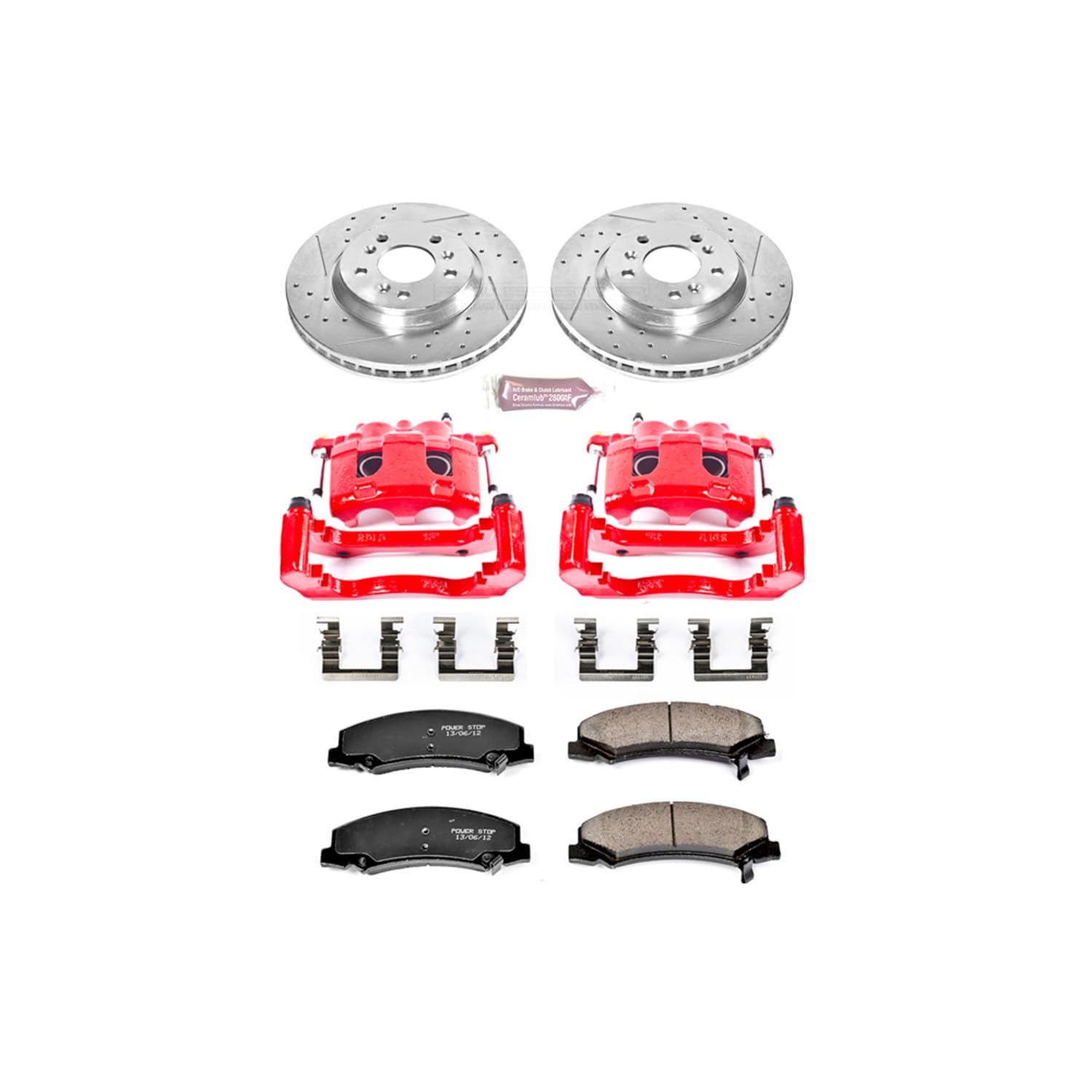 Power Stop 1-Click Performance Brake Kit with Caliper For Buick Lucerne, Chevrolet Impala, Chevrolet Impala Limited, Chevrolet Monte Carlo [Model Specific]