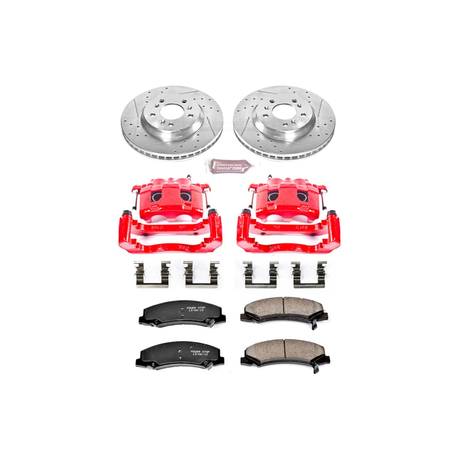 Power Stop 1-Click Performance Brake Kit with Caliper For Buick Lucerne, Chevrolet Impala, Chevrolet Impala Limited, Chevrolet Monte Carlo [Model Specific]