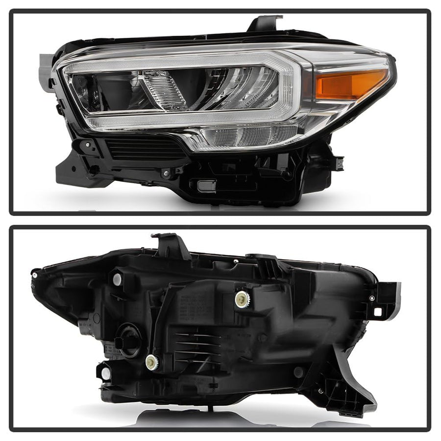 Toyota Tacoma 16-22 Full LED w/DRL (OE Full LED fit on Halogen w/DRL Model) Headlight - Spyder Chrome