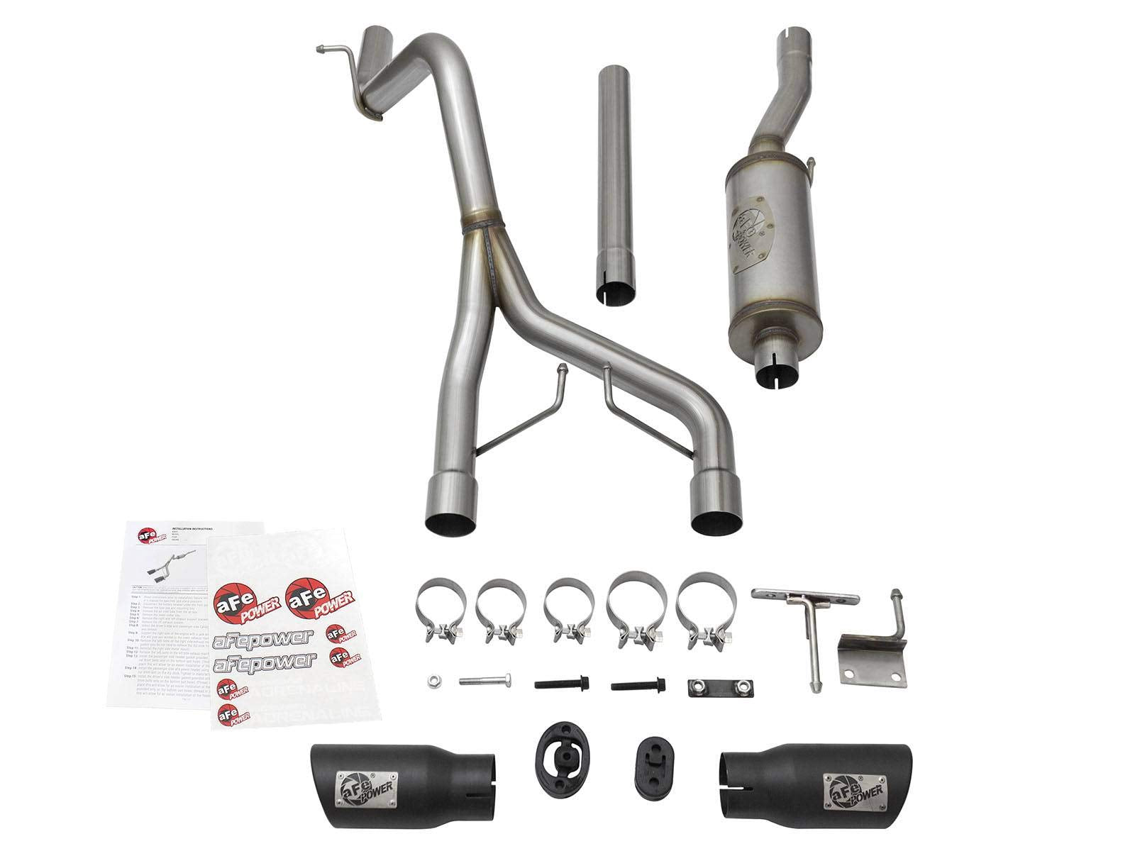 Rebel Series aFe Power 49-48056-B 2.5" Stainless Steel Cat-Back Exhaust System