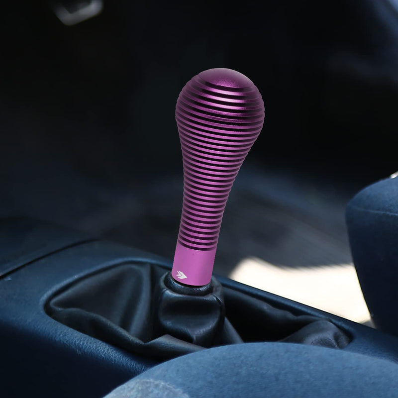 NRG Innovations Shift Knob NRG-SK-701PP with Thread Adapter Wrench Teardrop Style Lever Stick Shifter Handle Billet Aluminum for M10 X 1.25, M10 X 1.5, M12 X 1.25, M12 X 1.5 Thread Pattern Shifter
