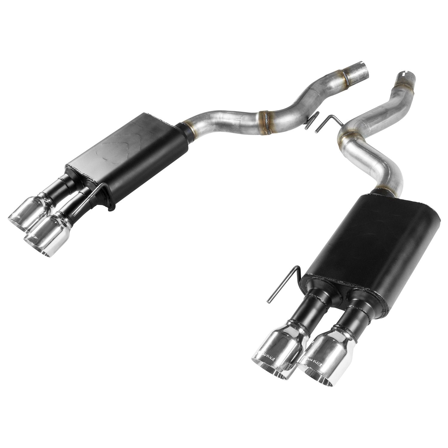 American Thunder Flowmaster 817807 Axle-Back Exhaust Kit 3 Inch 409 Stainless Steel 4 Inch Polished Tips Compatible with 2018-2024 Mustang GT 5.0L without Factory Active Performance Exhaust Valves