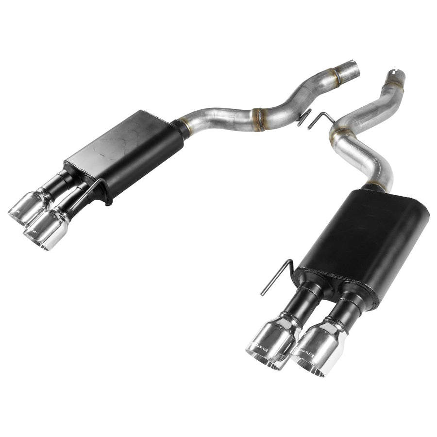 American Thunder Flowmaster 817807 Axle-Back Exhaust Kit 3 Inch 409 Stainless Steel 4 Inch Polished Tips Compatible with 2018-2024 Mustang GT 5.0L without Factory Active Performance Exhaust Valves