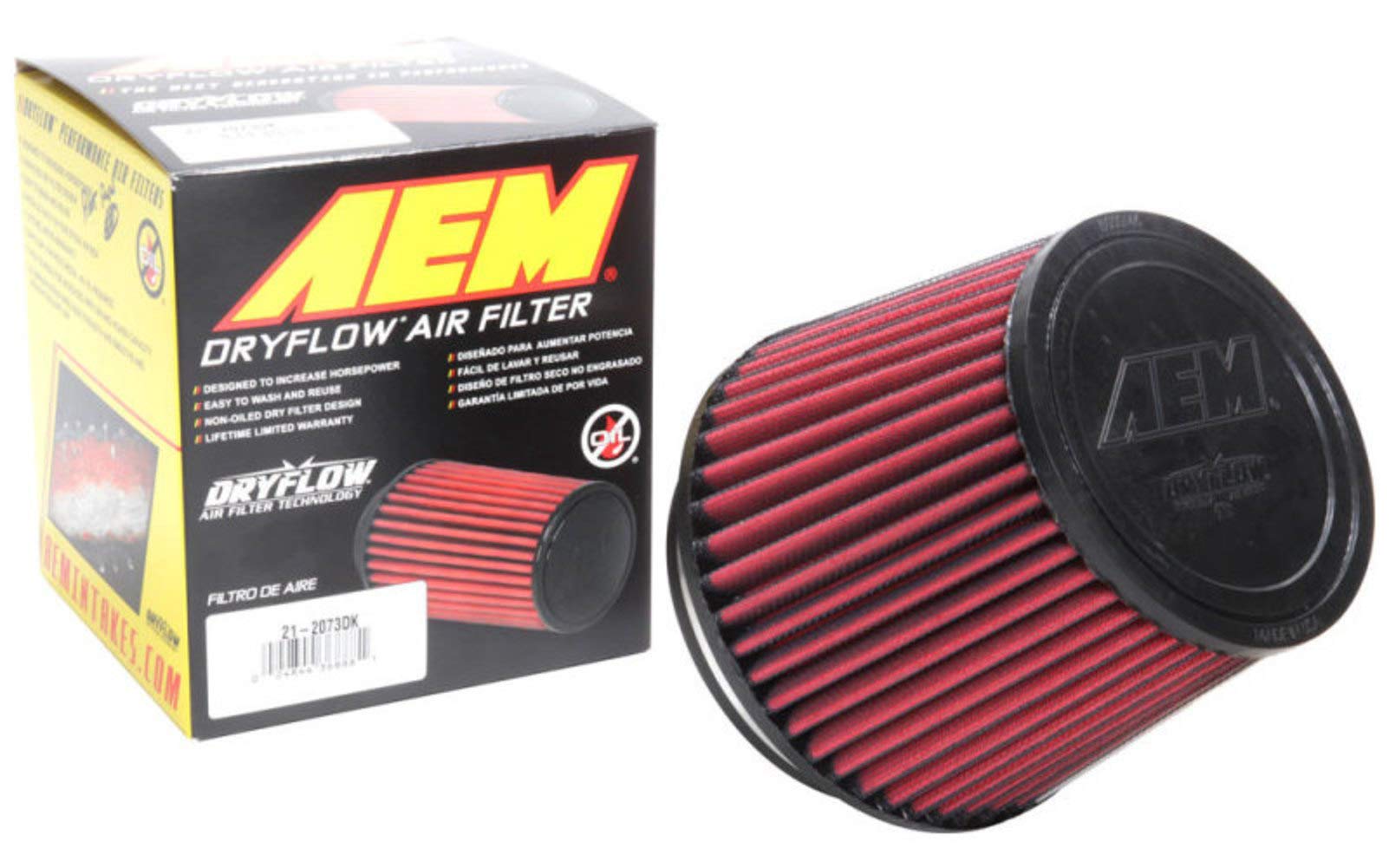 Red AEM 21-2073DK DryFlow Filter