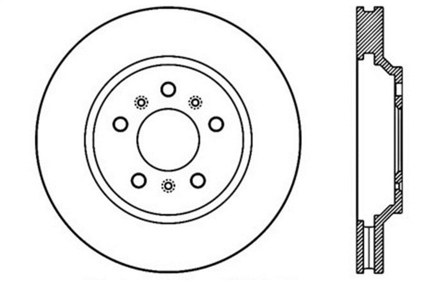 Sport StopTech 128.62098L Cross Drilled Brake Rotor (Front Left), 1 Pack