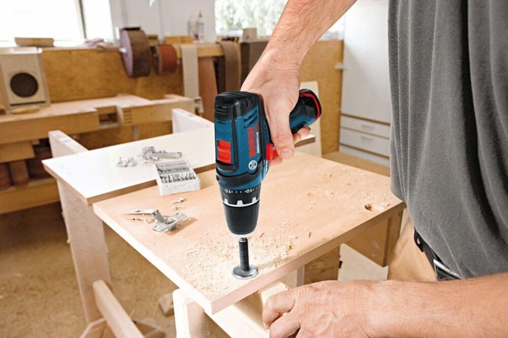 12V Max BOSCH PS31-2A 3/8 Inch Drill/Driver Kit with (2) 2 Ah Batteries and Charger, Variable Speed