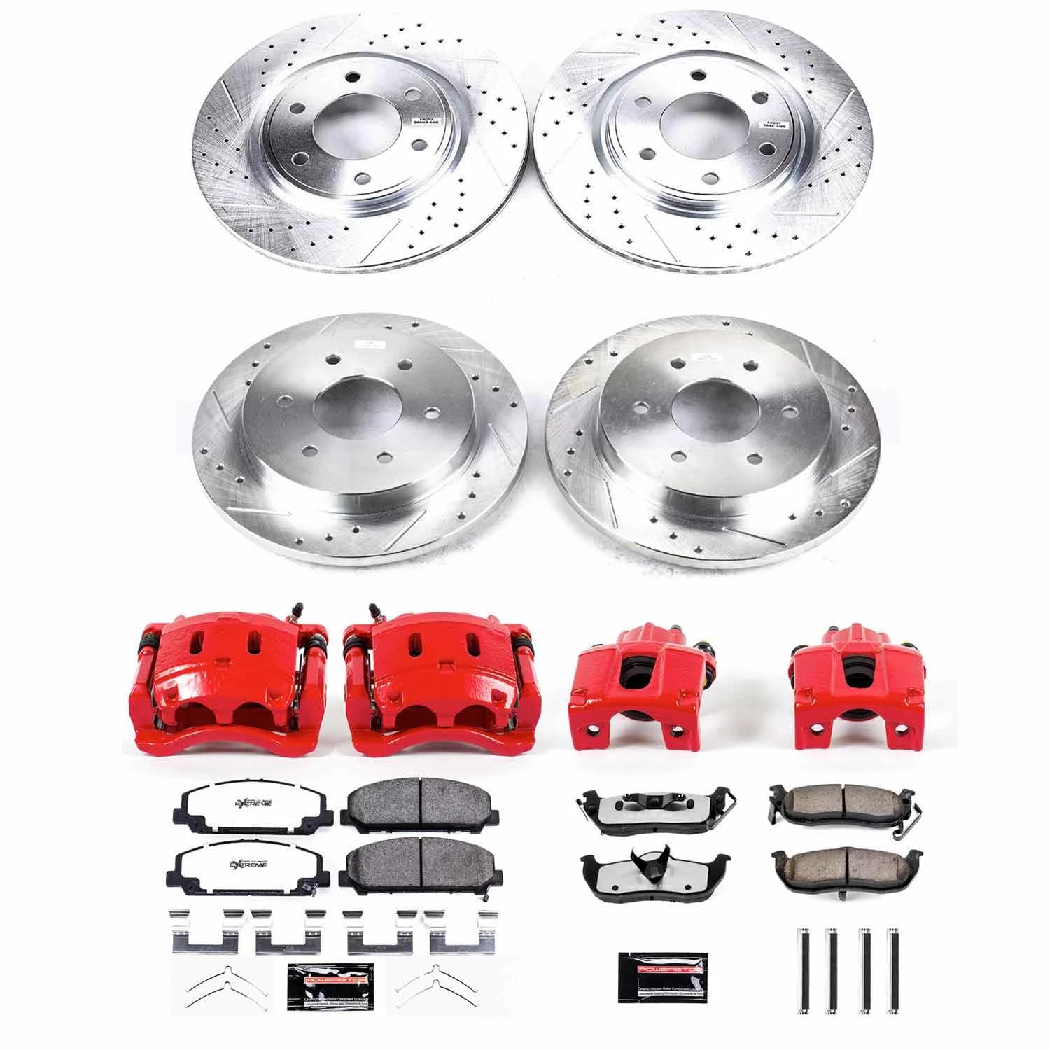 Power Stop Rotor, Pad and Caliper Brake Kit KC5822-36 For Nissan Armada 2012-2015, Nissan TITAN 2011-2015 [Model Specific]