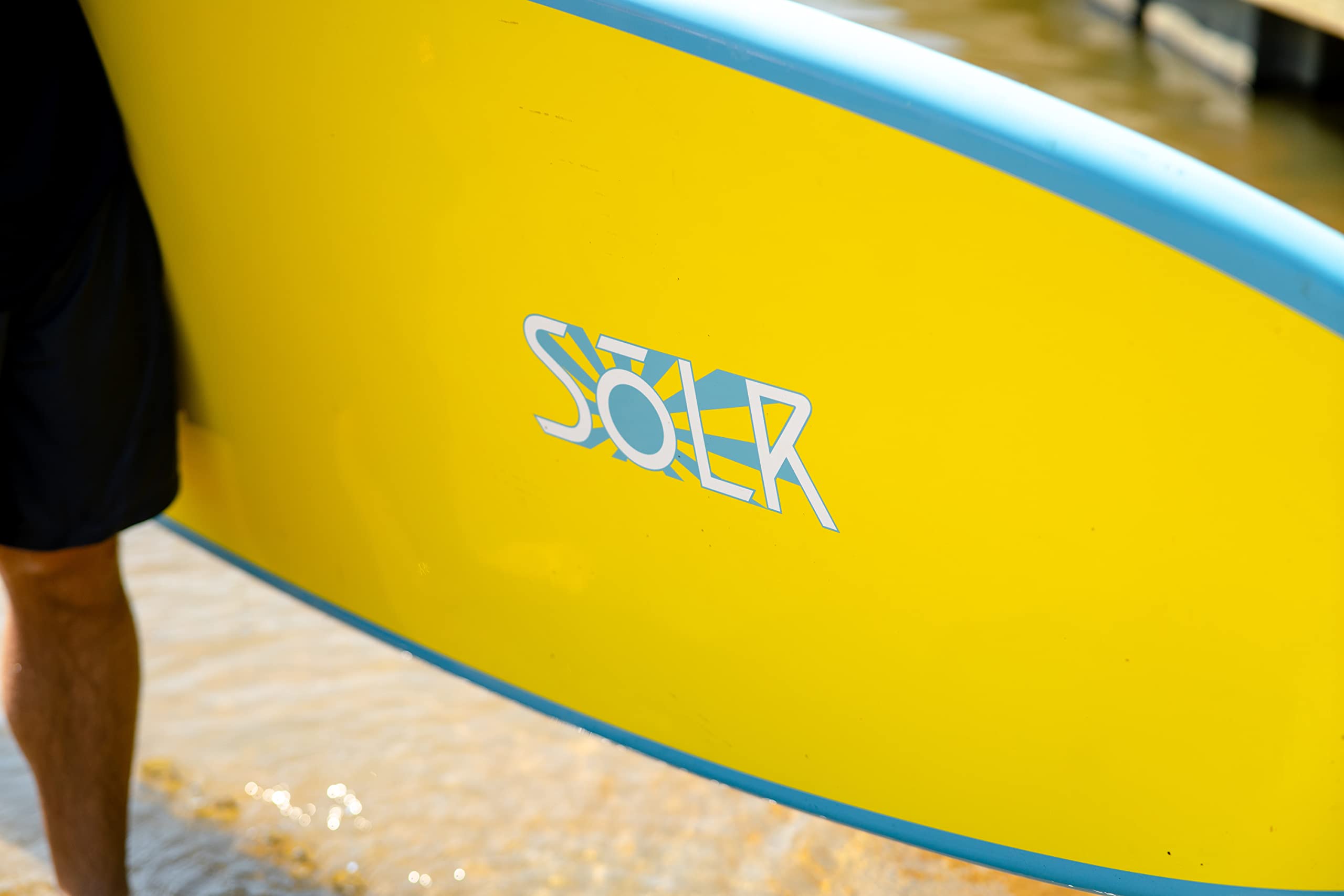 Sōlr Boardworks | Stand Up Recreational Paddleboard | X-Shot Epoxy Hardboard with Paddle | 10' 6" | Blue/Yellow/Grey, 4440720527