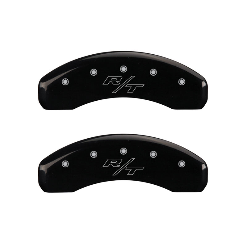 Dodge Caliper Covers MGP Caliper Covers 12088Scbrbk: Black, Challenger (Block) / Vintage R/T 4 Pack