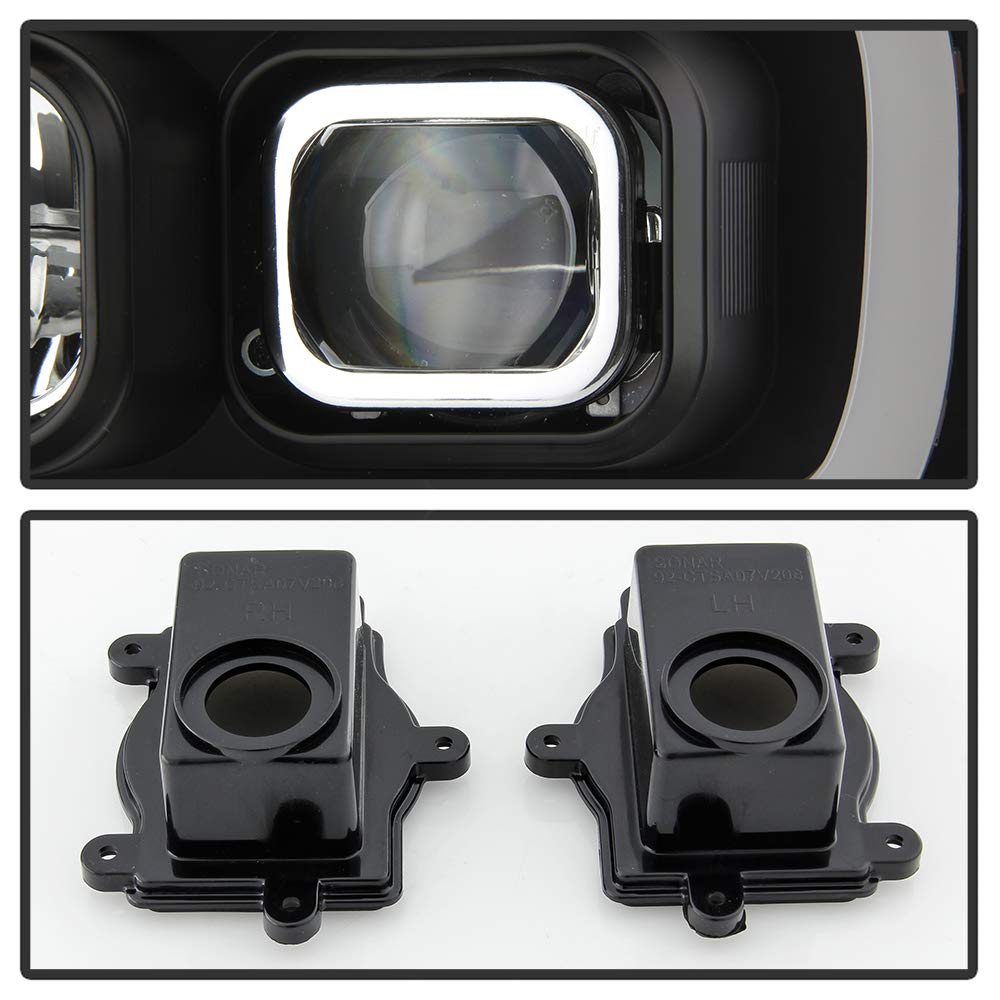 07-14 Chevy Suburban/Tahoe Spyder V2 Projector Headlights LED Turn Sig Black PRO-YD-CSUB07V3-SB-BK
