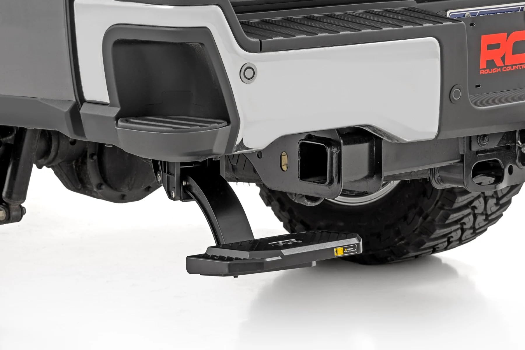 Rough Country Bed Step Retractable for Ford F-250/F-350 SuperDuty (2023-2026) - Driver Side, Manual Pull Tailgate Step, Non-Slip Truck Step