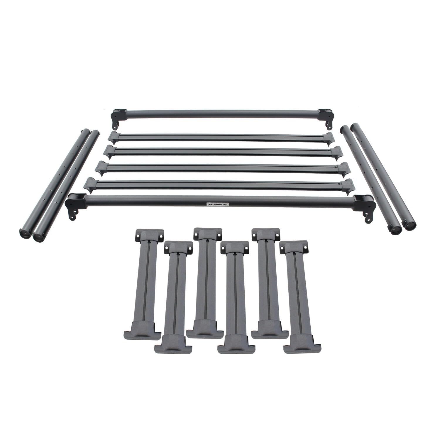 Go Rhino Overland Xtreme Rack - Full-Size Trucks XRS Rack - Full-Size Trucks | Steel and Aluminum, Textured Black | 5952000T-01 | Fits 2015 - 2024 Full-Size Trucks (See Description)