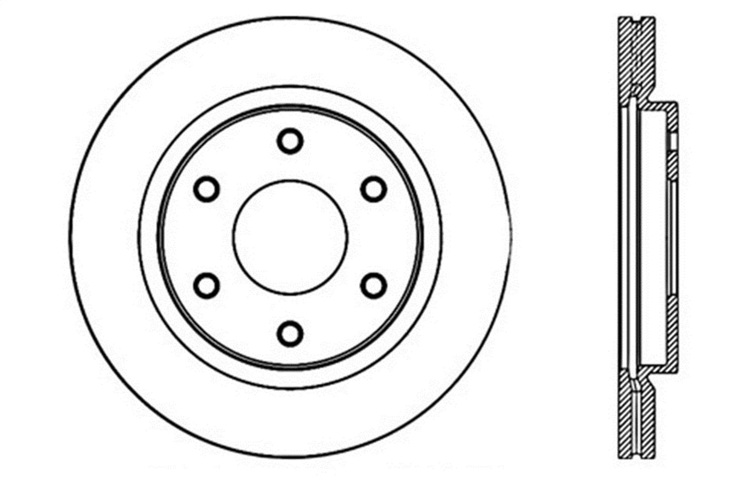 Sport Drilled/Slotted Brake Rotor StopTech 127.42090L (Front Left), 1 Pack