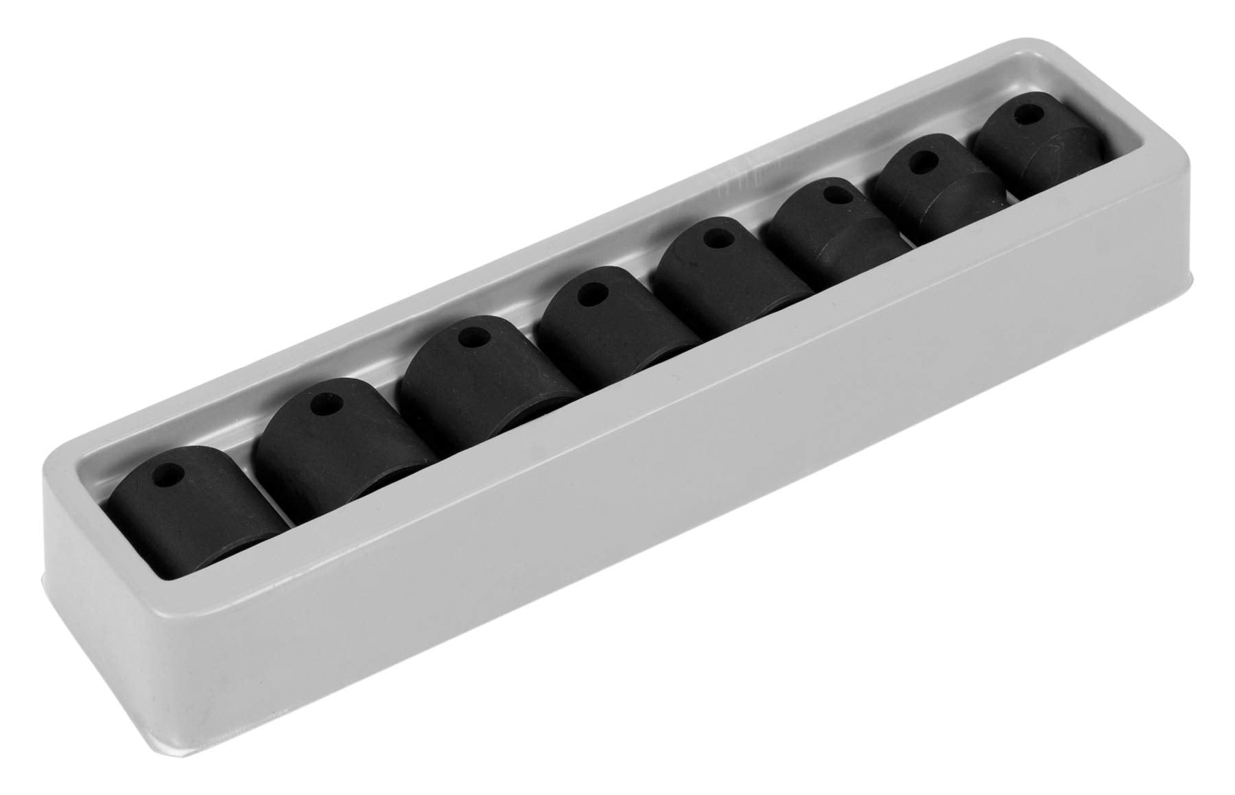 8-Piece Performance Tool W38592 Low Profile SAE Impact Socket Set with Storage Tray, 20% Shorter than Standard for Hard-to-Reach Areas